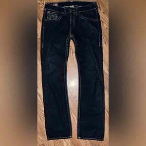 True Religion, Men’s Size 31 Style Ricky Super T Black Denim Jeans Pants